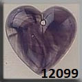 Mill Hill 12099 Medium Quartz Heart Purple