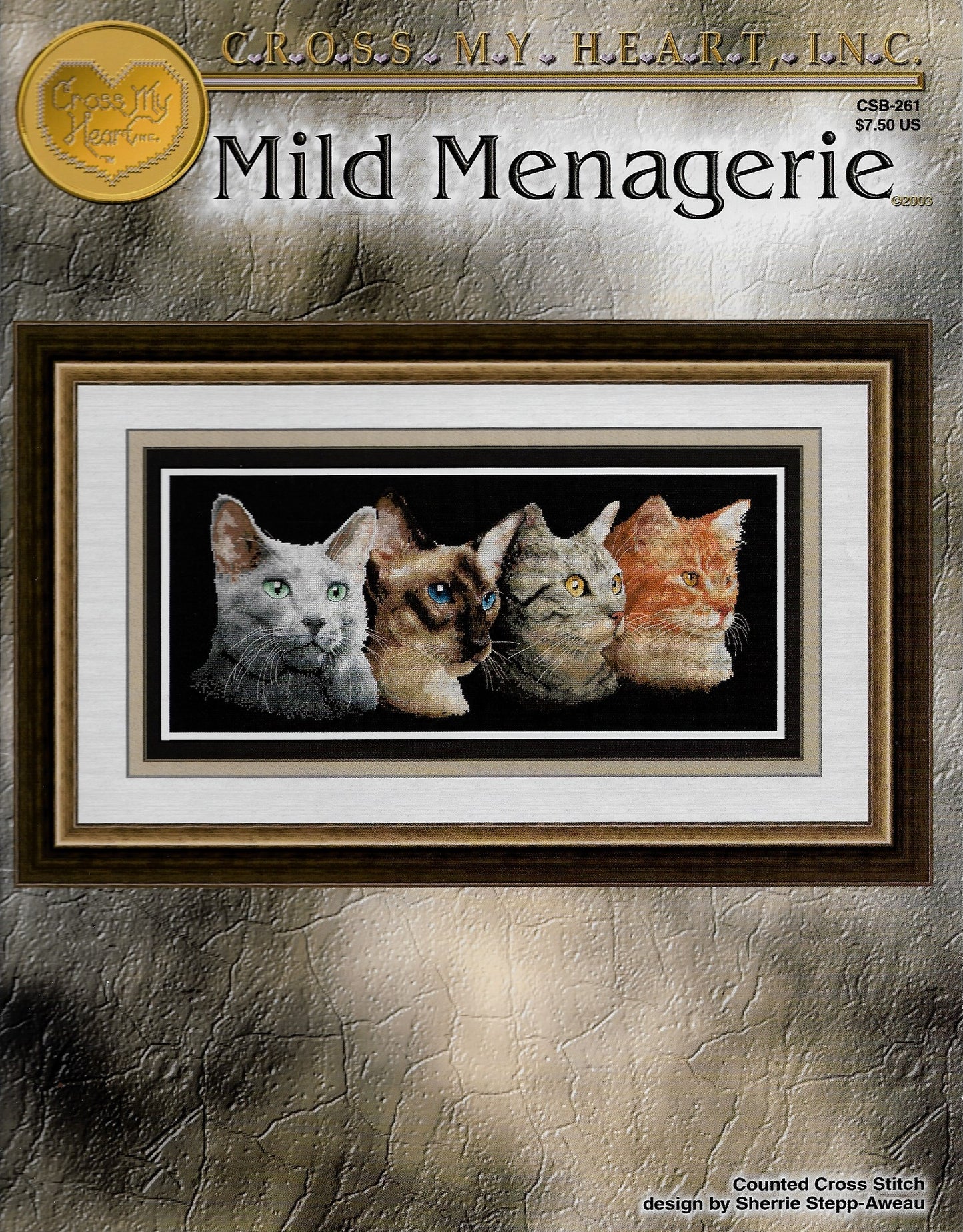 Cross My Hart Mild Menagerie cross stitch pattern