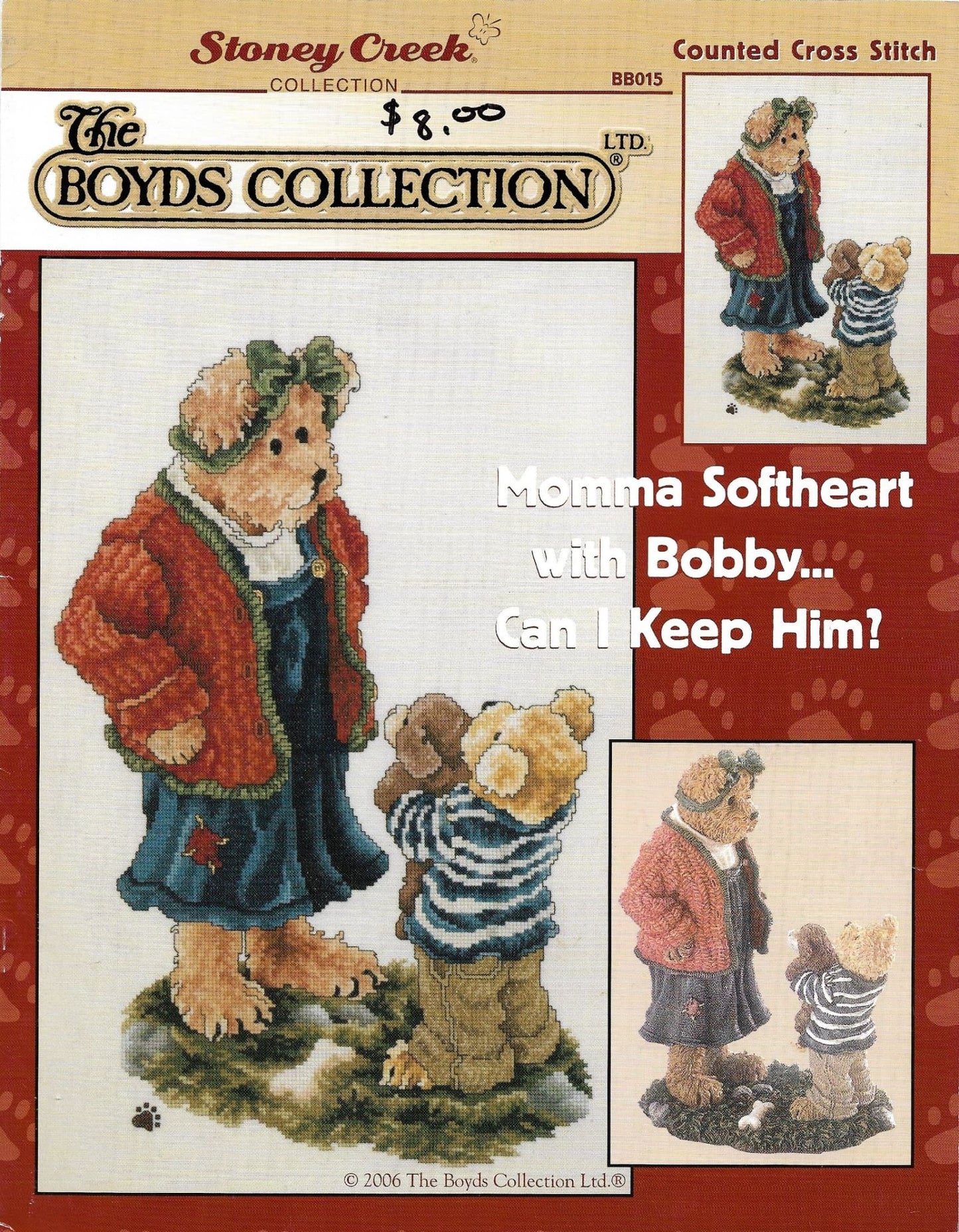 stoney Creek Momma Softheart with Bobby... Can I keep him? BB015 cross stitch pattern
