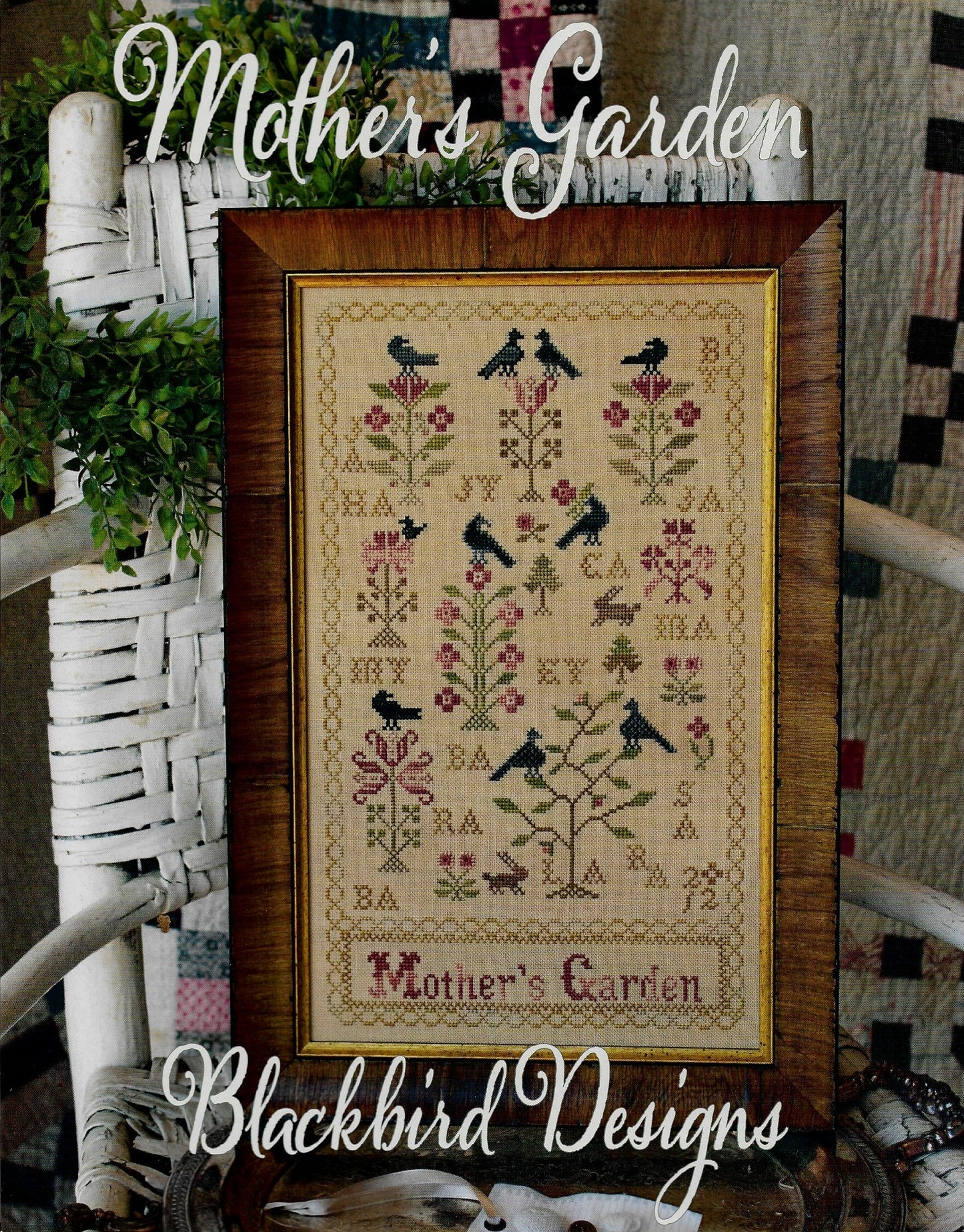 Blackbird Mother's Garden cross stitch pattern