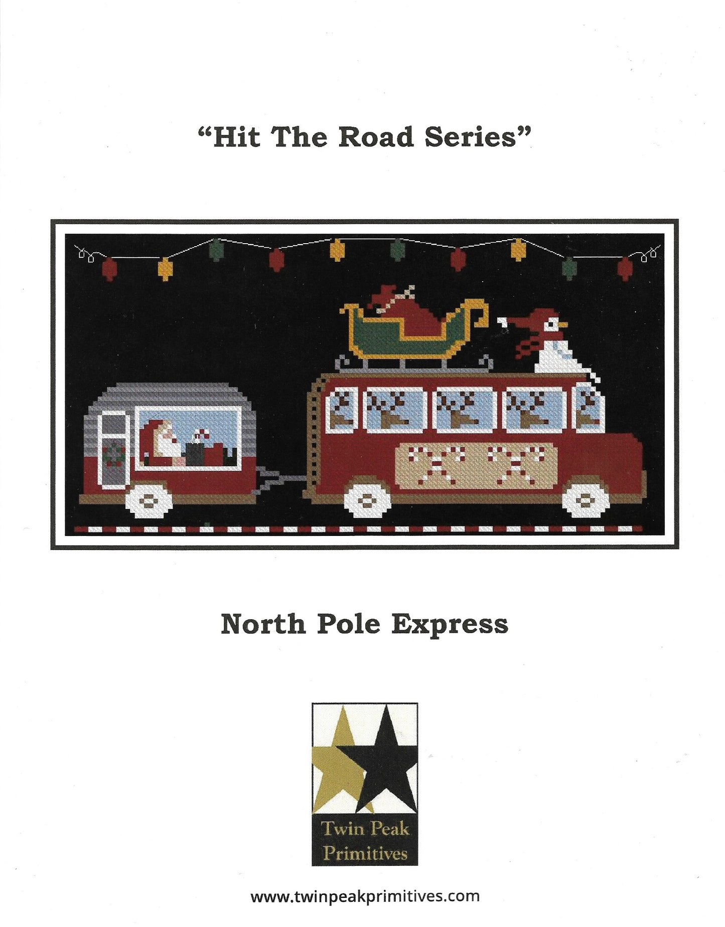 Twin Peak Primitives North Pole Express cross stitch pattern
