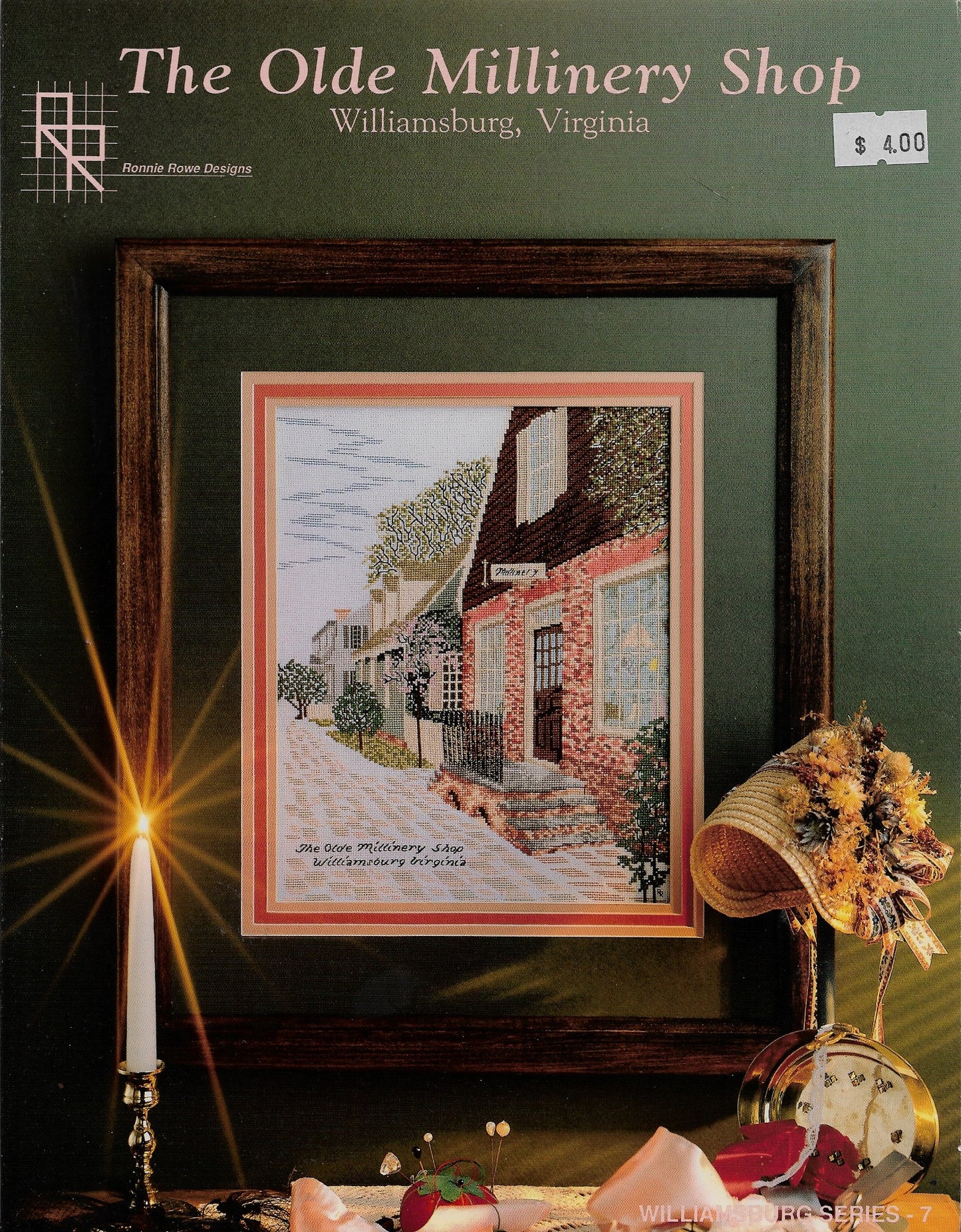Ronnie Rowe Designs The Olde Millinery Shop cross stitch pattern
