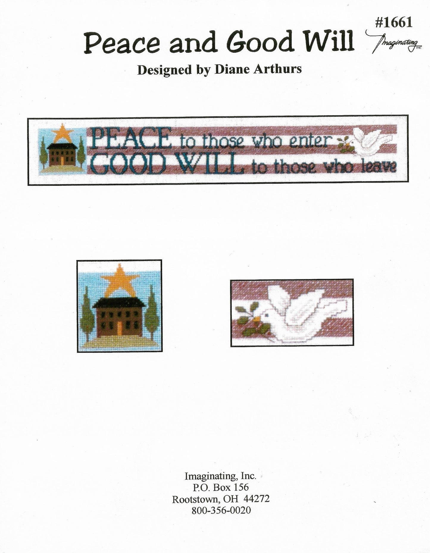 Imaginating Peace and Good Will 1661 cross stitch pattern