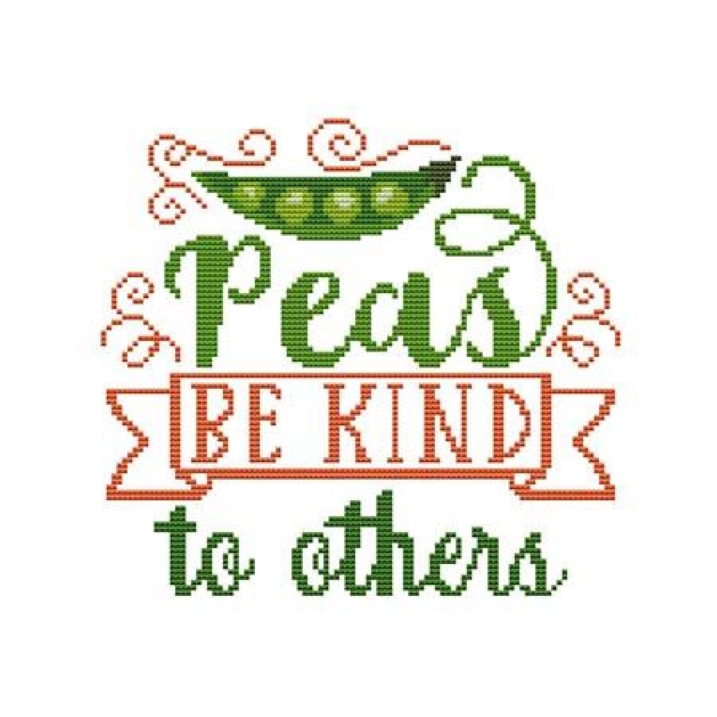 Peas Be Kind To Others Pattern Pattern