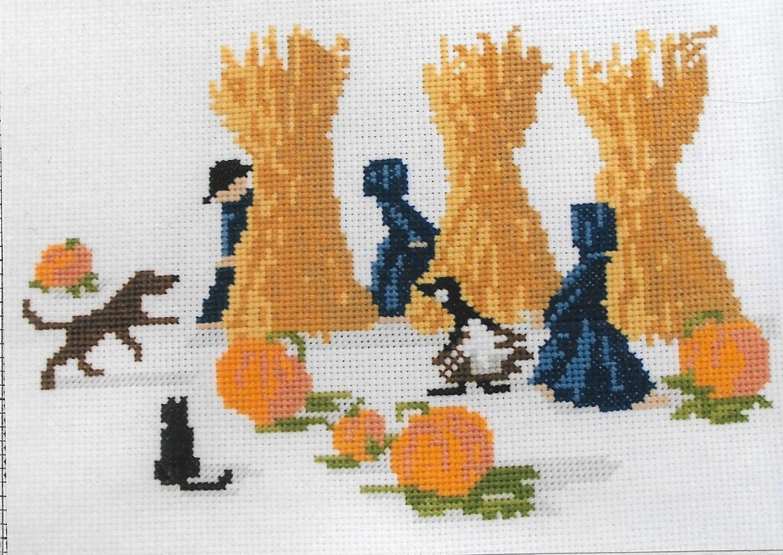Diane Graebner Playin' In The Corn Patch DGX-169 amish cross stitch pattern