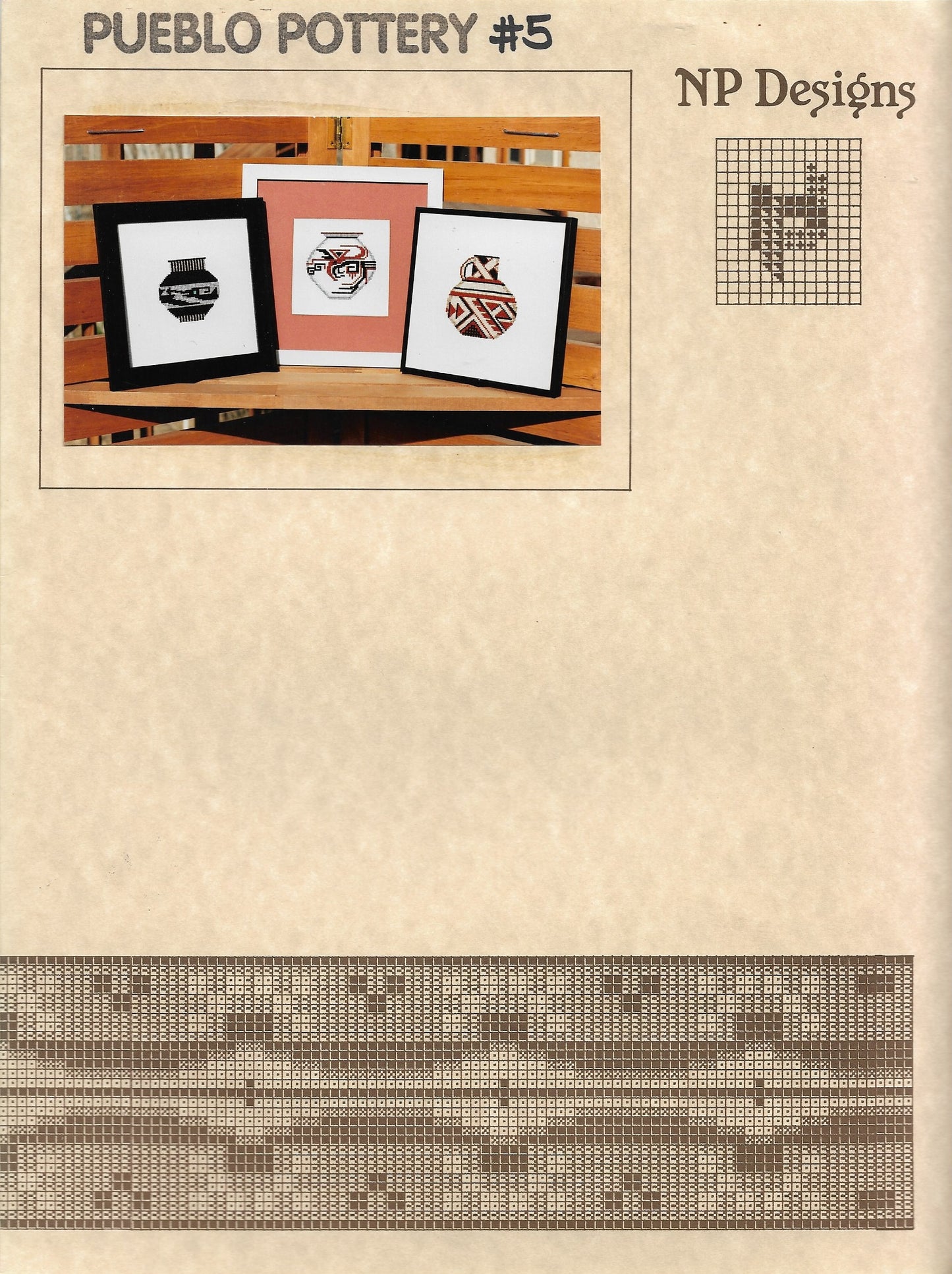 NP Designs pueblo Pottery #5 native american cross stitch pattern