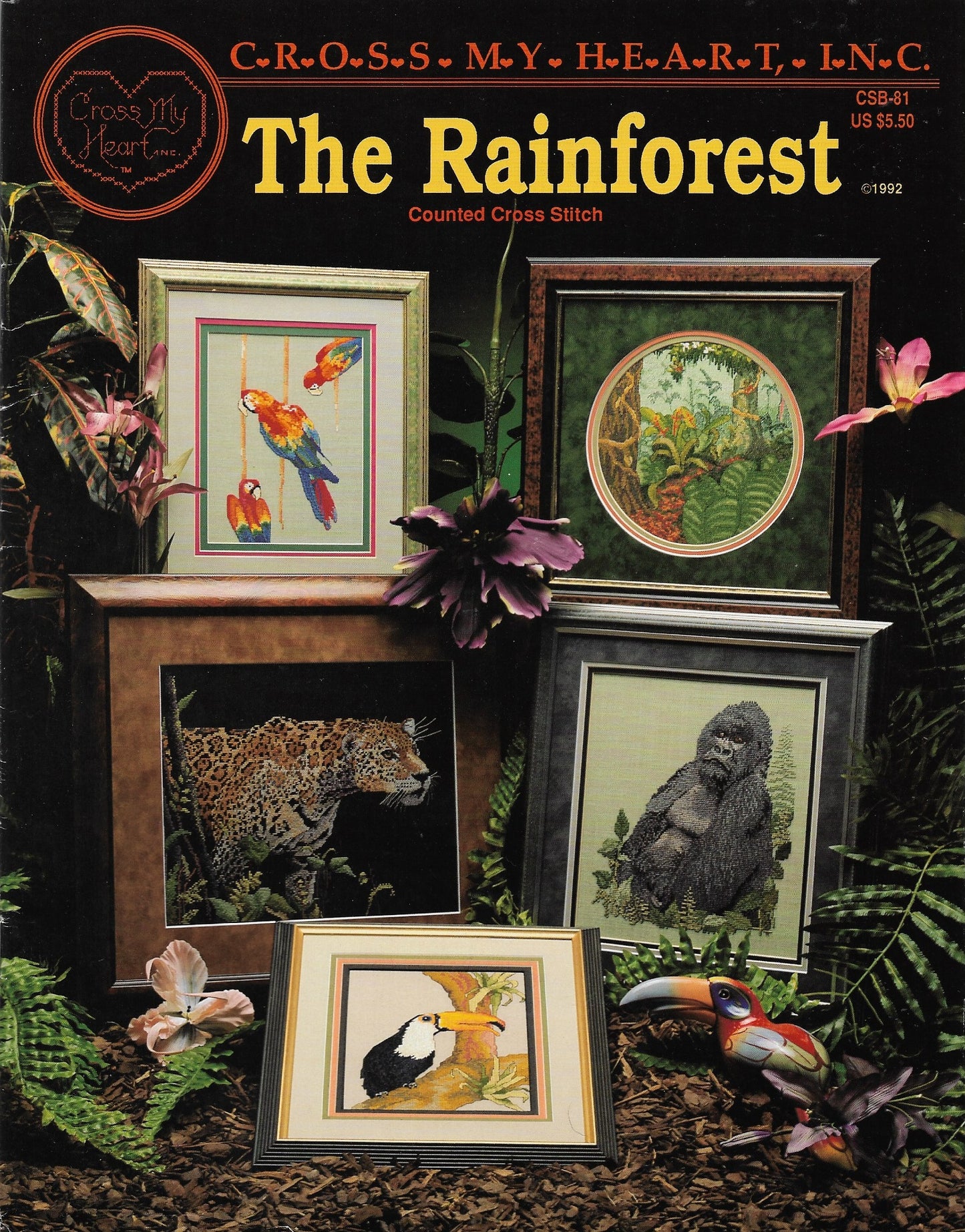 Cross My Heart The Rainforest CSB-81 animal cross stitch pattern