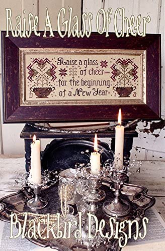Blackbird Designs Raise a Glass of Cheer cross stitch pattern