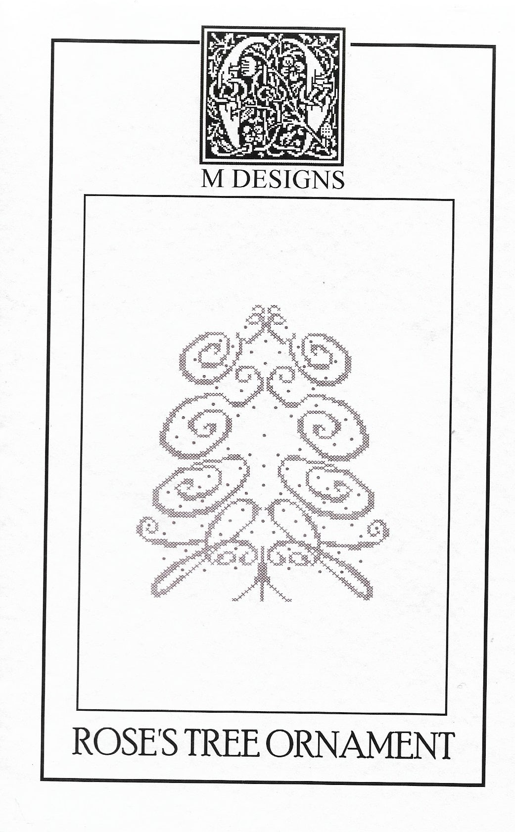 M Designs Rose's Tree Ornament christmas cross stitch pattern