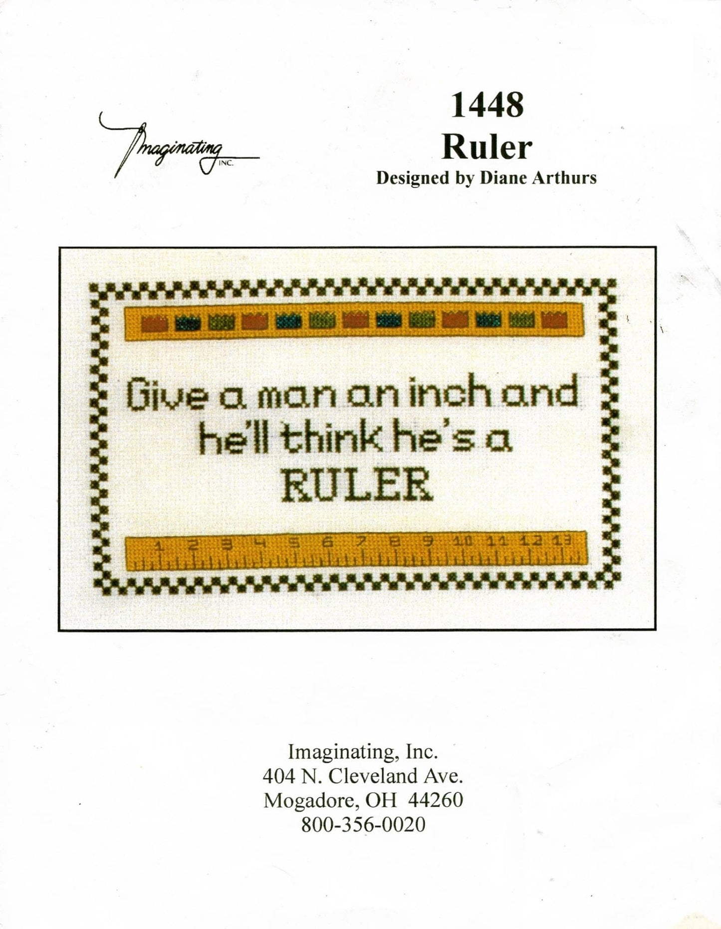 Imaginating Ruler 1448 cross stitch pattern