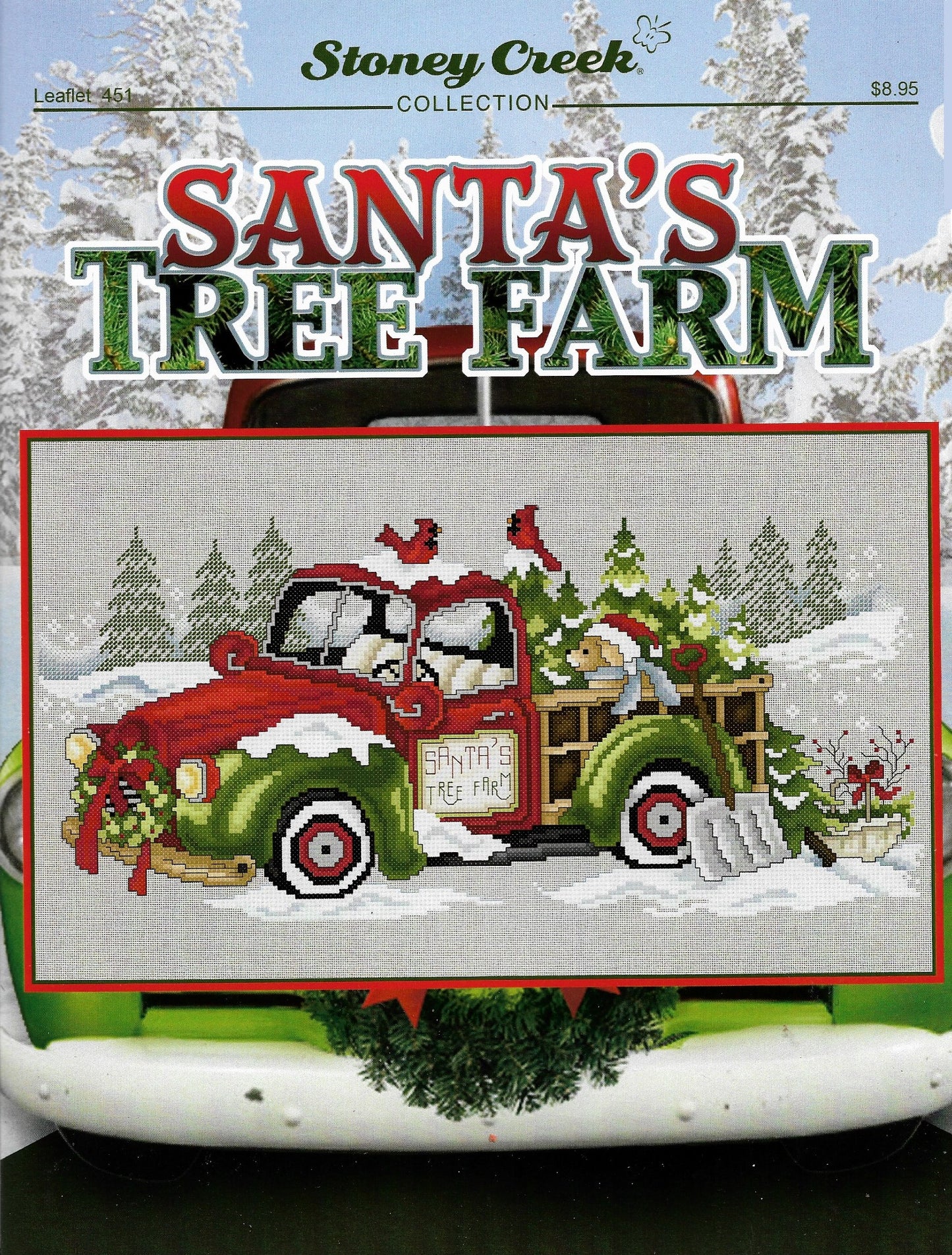 Stoney Creek Santas Tree Farm LFT451 cross stitch pattern