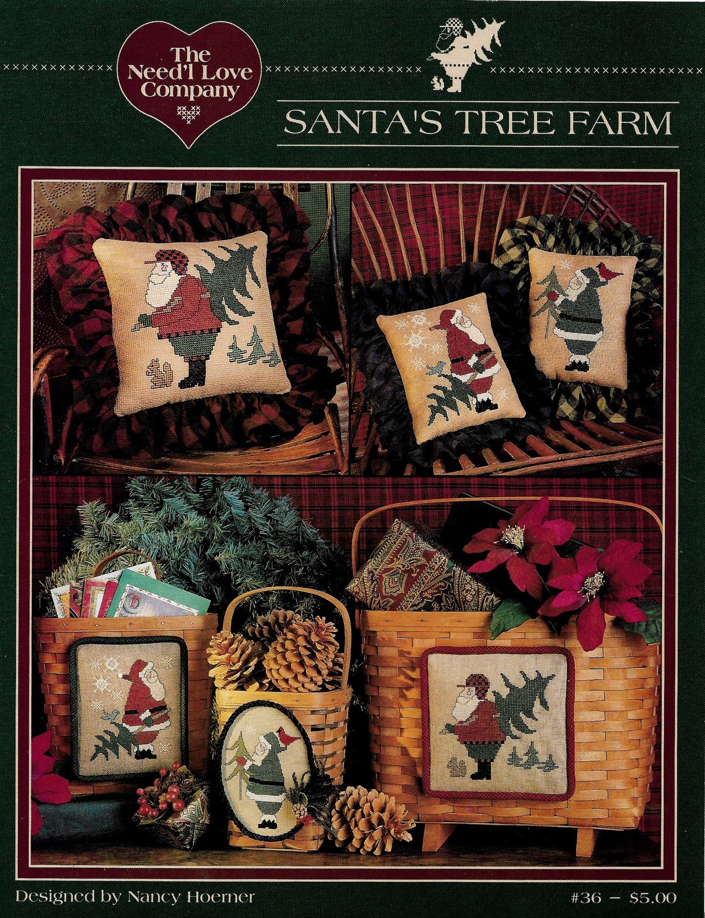 Need'l Love Company Santa's Tree Farm christmas cross stitch pattern
