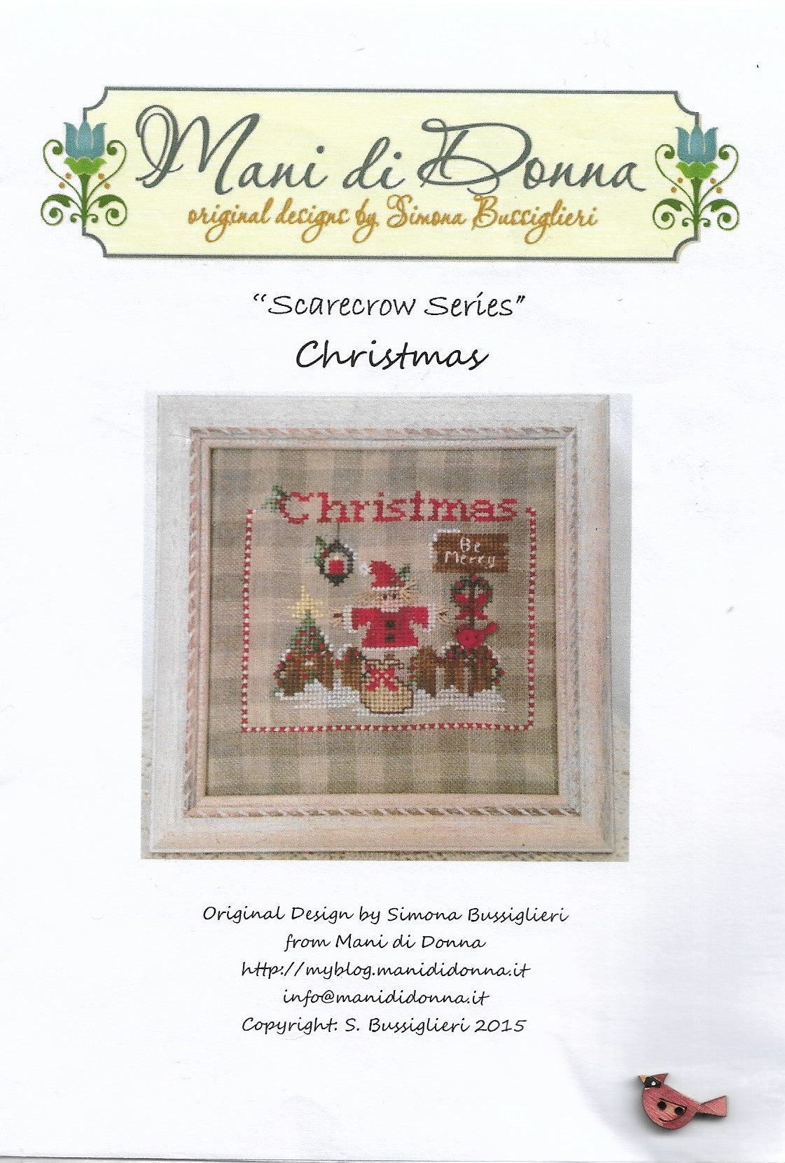 Mani Di Donna Christmas Scarecrow series cross stitch pattern