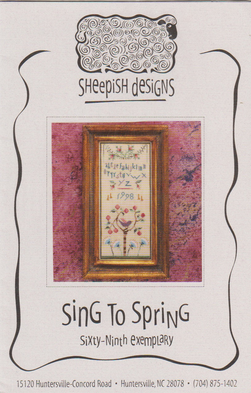 Sheepish Designs Sing To Spring cross stitch sampler pattern