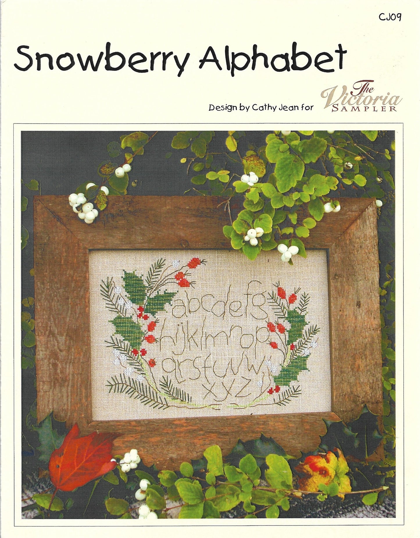 Victoria Sampler Snowberry Alphabet CJ09 cross stitch pattern