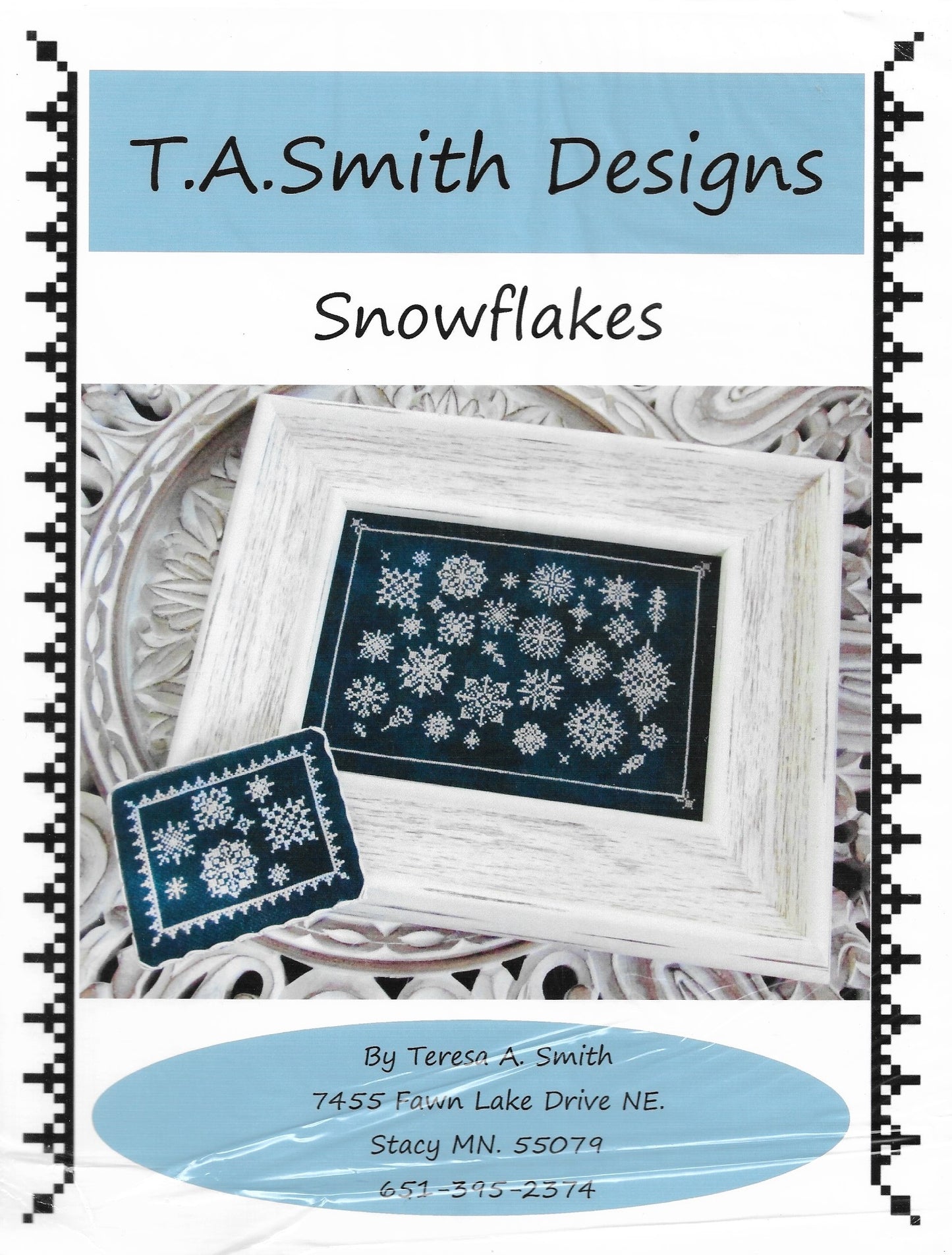 T.A.Smith Designs Snowflakes cross stitch pattern