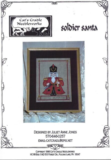 Cat's cradle Soldier Santa christmas nutcracker cross stitch pattern
