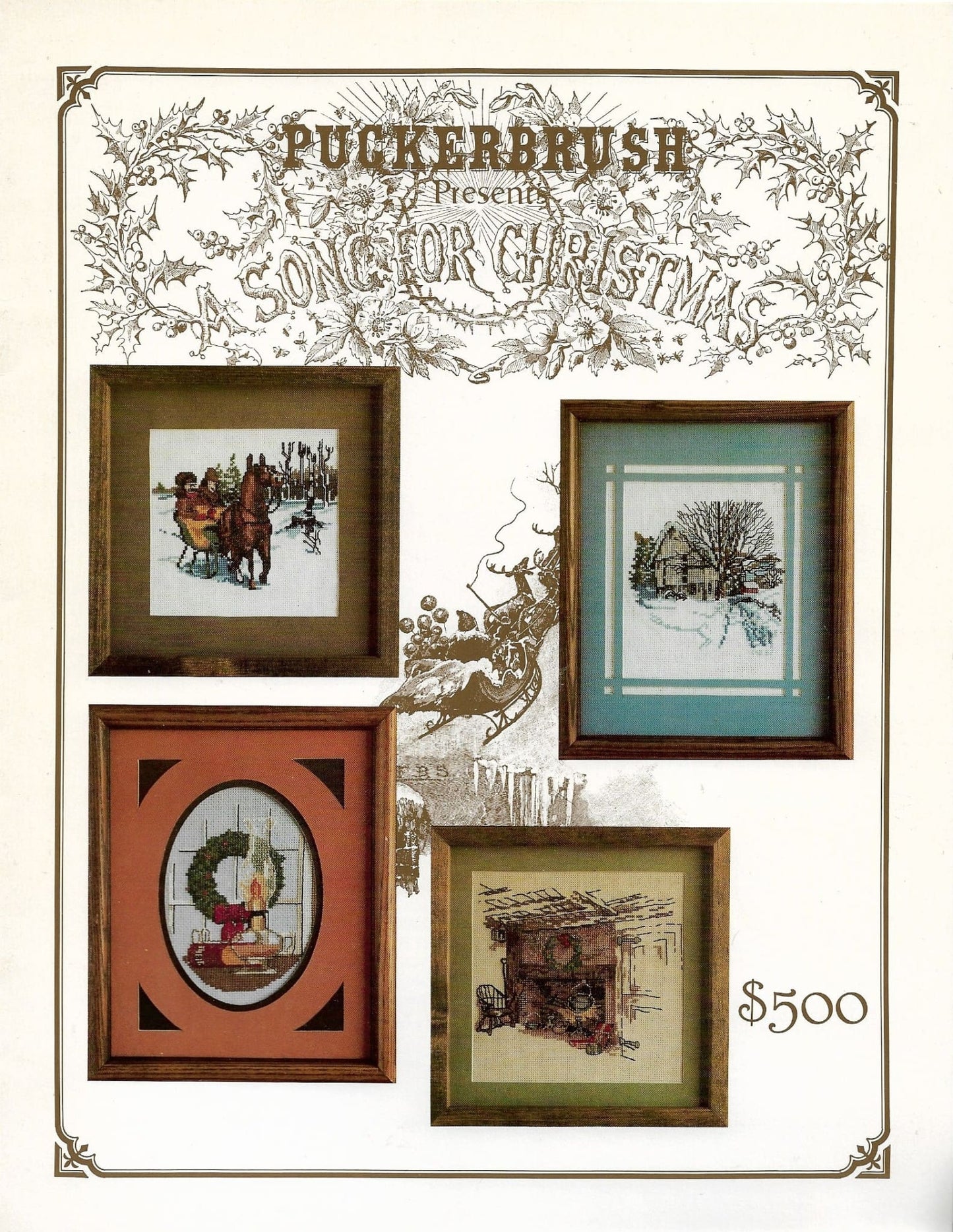 Puckerbrush Song of Christmas cross stitch pattern