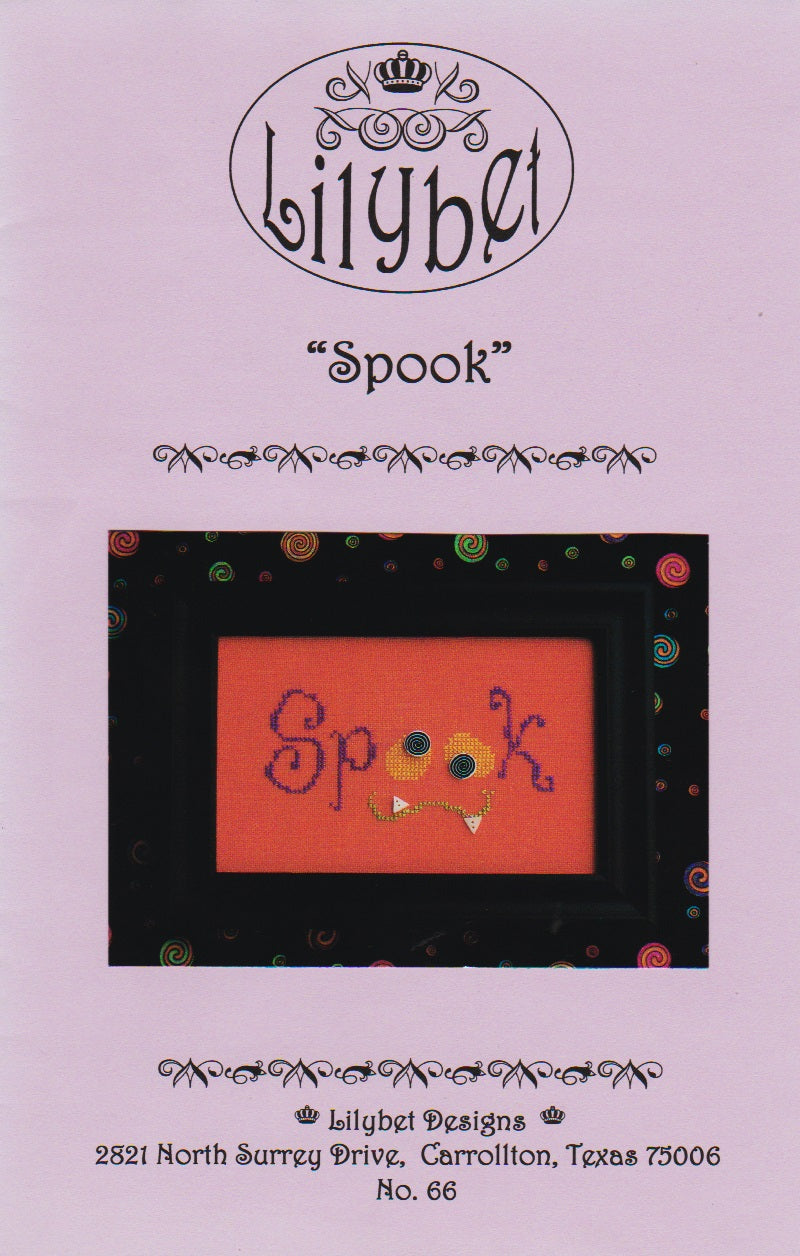 Lilybet Spook halloween cross stitch pattern