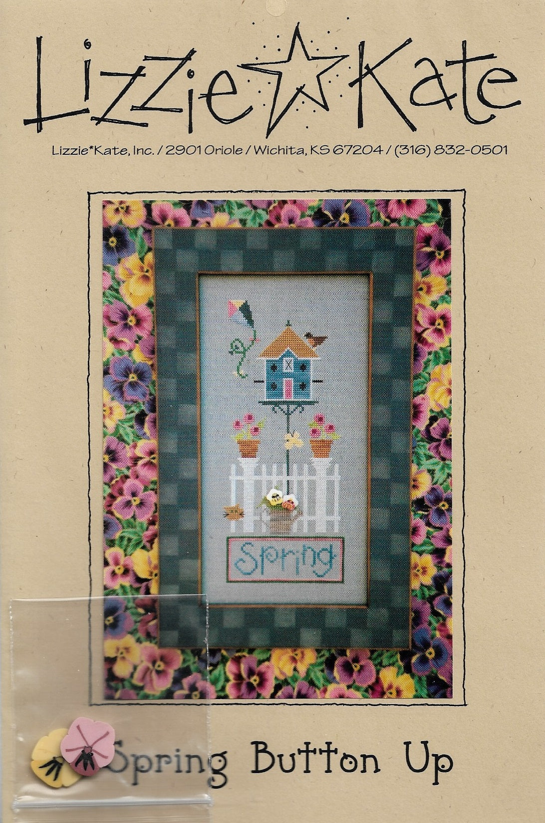 Lizzie Kate Spring Button Up LK066 cross stitch pattern
