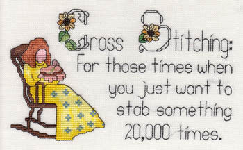MarNic Designs For those times when you just want to stab something 20,000 times cross stitch pattern