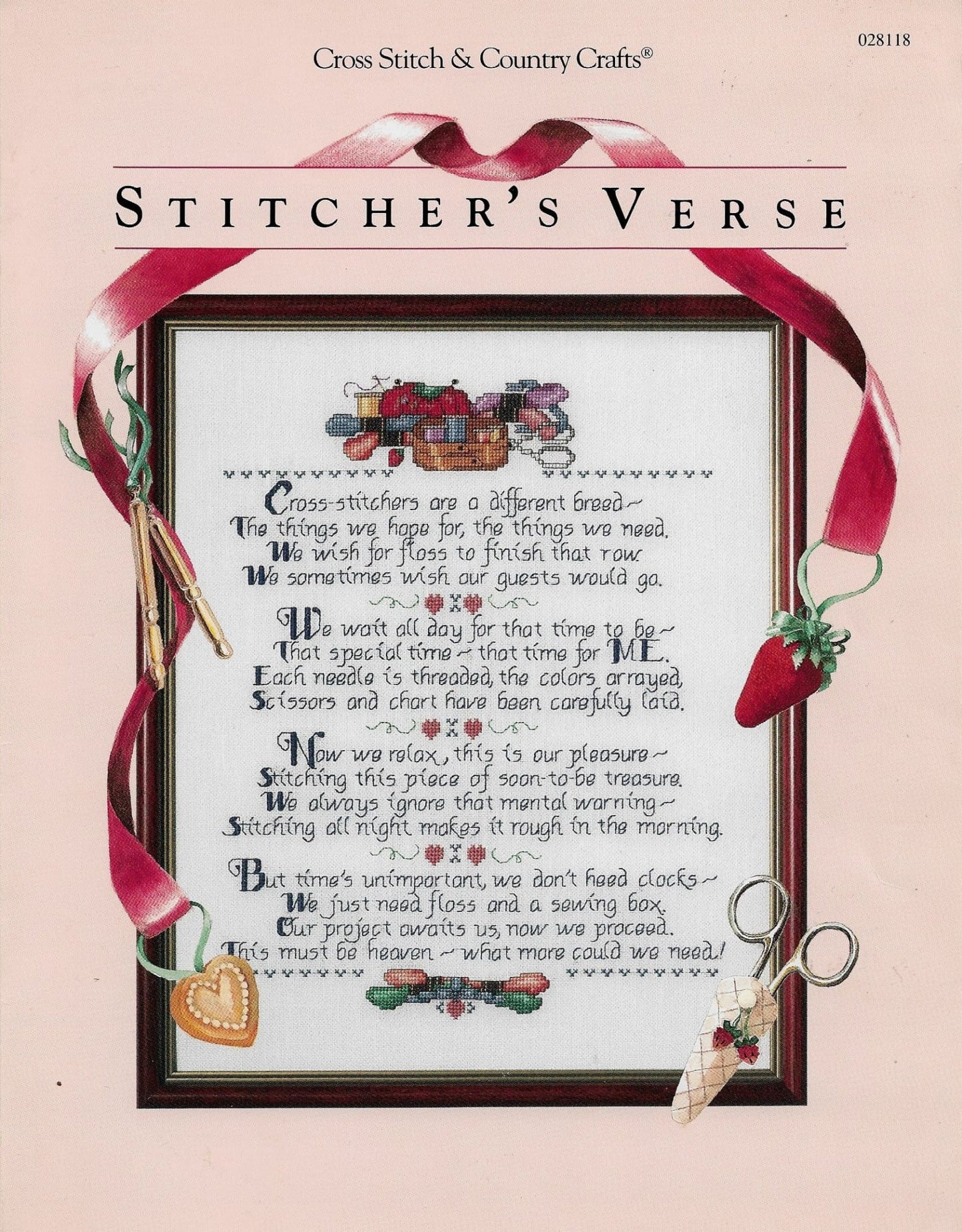 Cross Stitch & Country Crafts Stitcher's Verse cross stitch pattern
