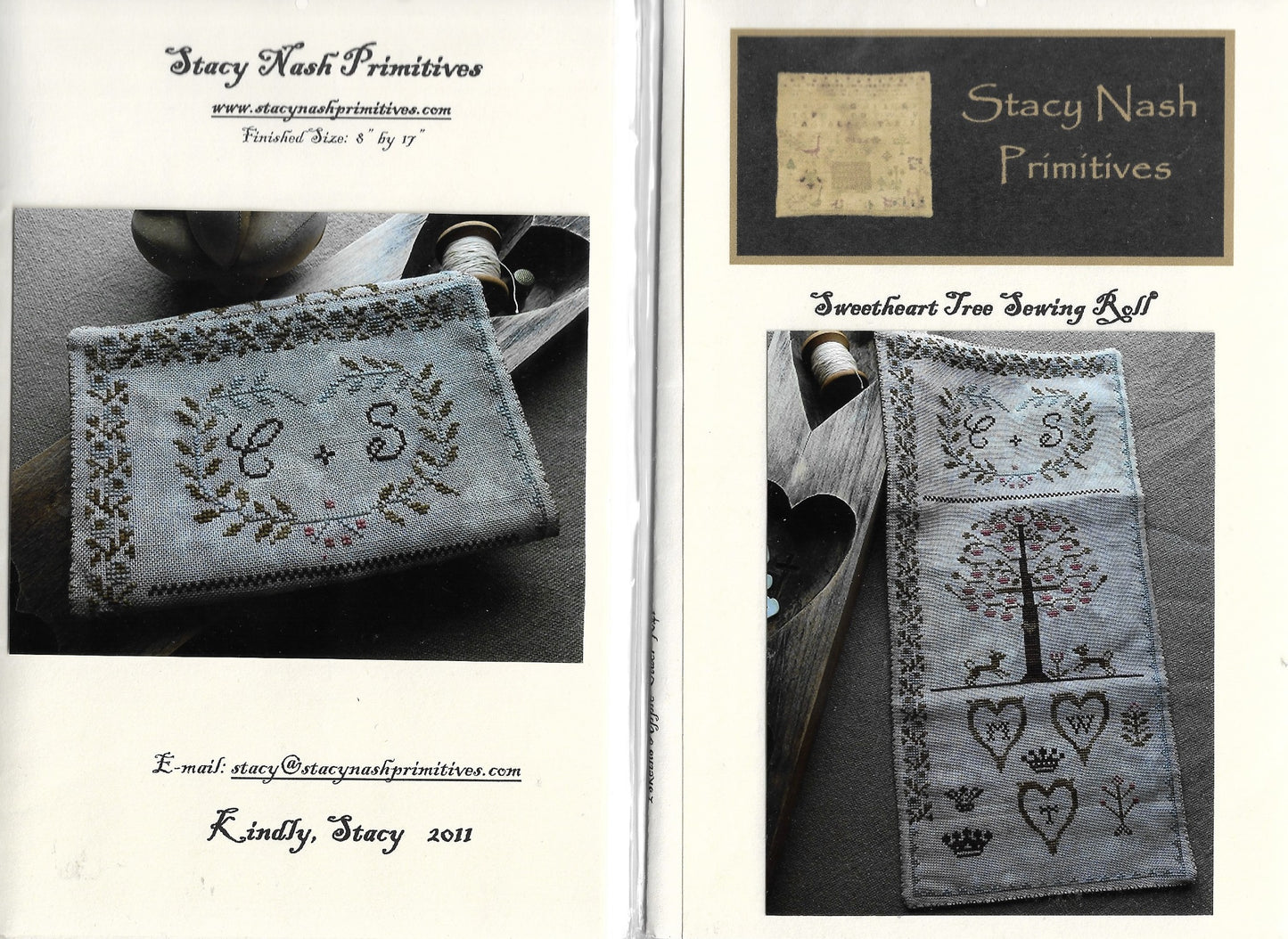 Stacy Nash Sweetheart Tree Sewing Roll cross stitch pattern