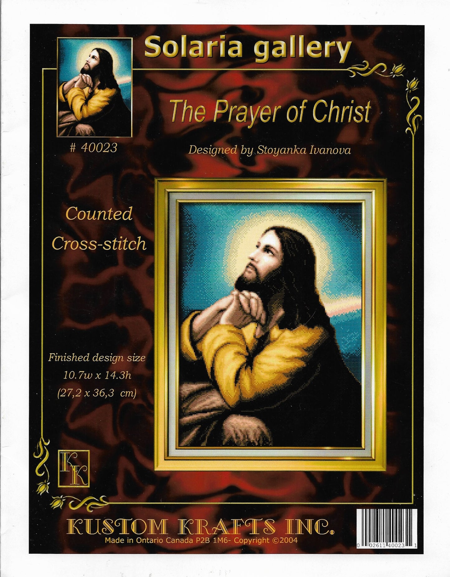 Kustom Krafts The Prayer of Christ 40023 cross stitch pattern