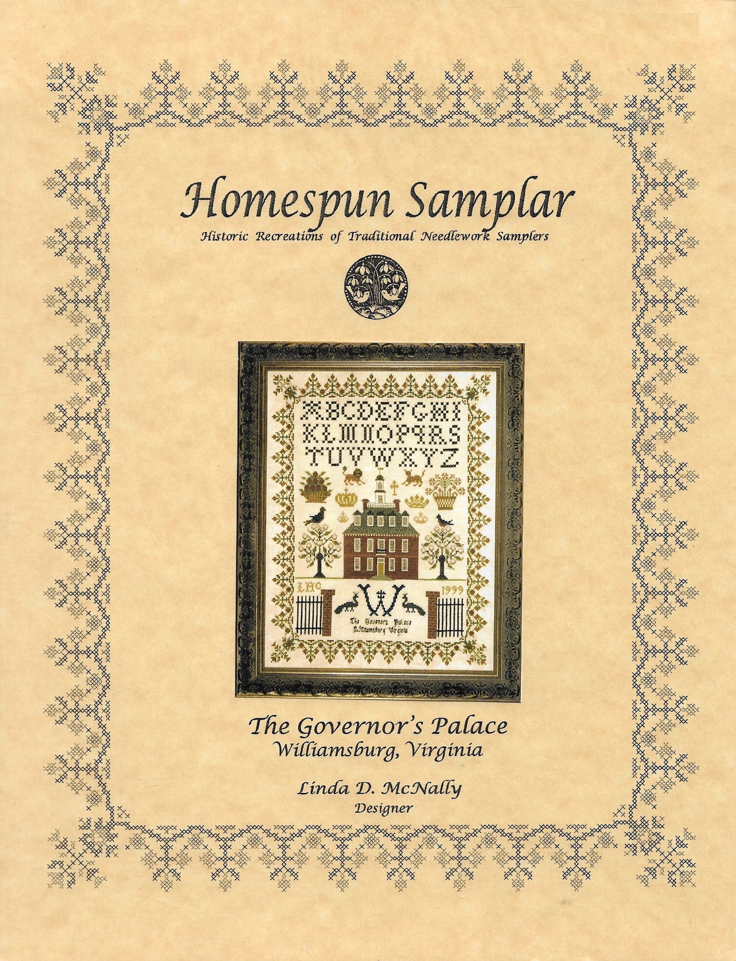 Homespun Samplar The Governor's Palace cross stitch pattern