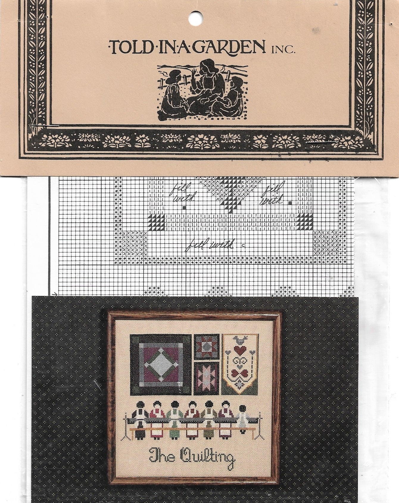Told In A garden The Quilting Amish cross stitch pattern