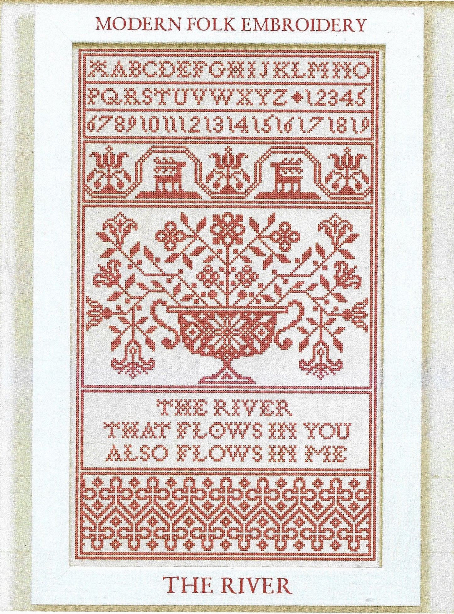 Modern Folk Embroidery The River cross stitch pattern