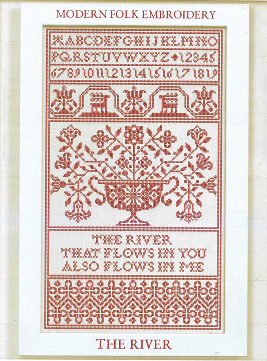 Modern Folk Embroidery The River cross stitch pattern