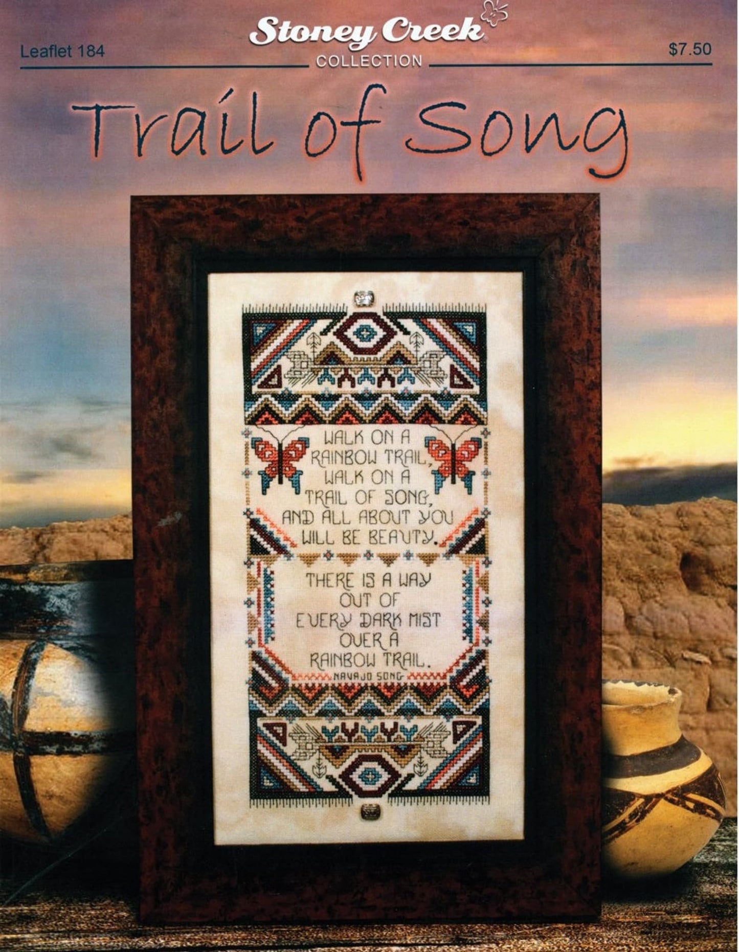 Stoney Creek Trail of Song LFT184 Navaho Native American song cross stitch booklet