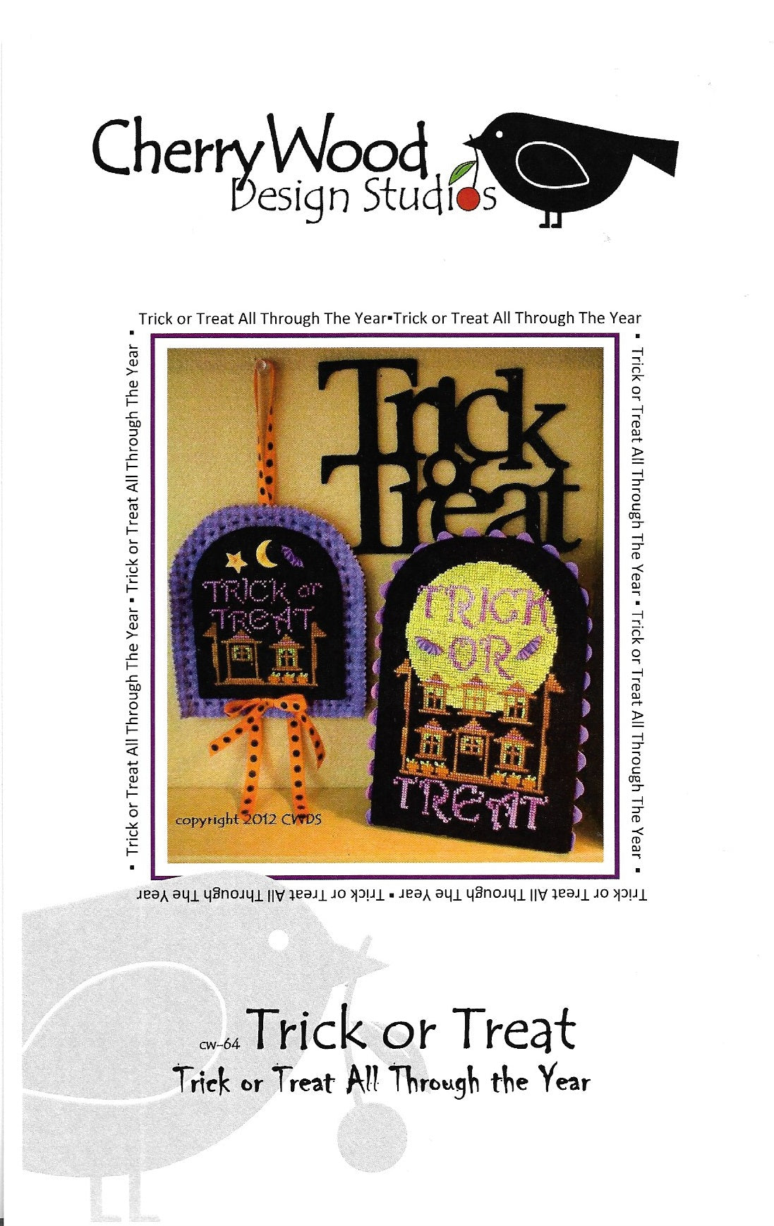 CherryWood Design Studios Trick or Treat halloween cross stitch pattern