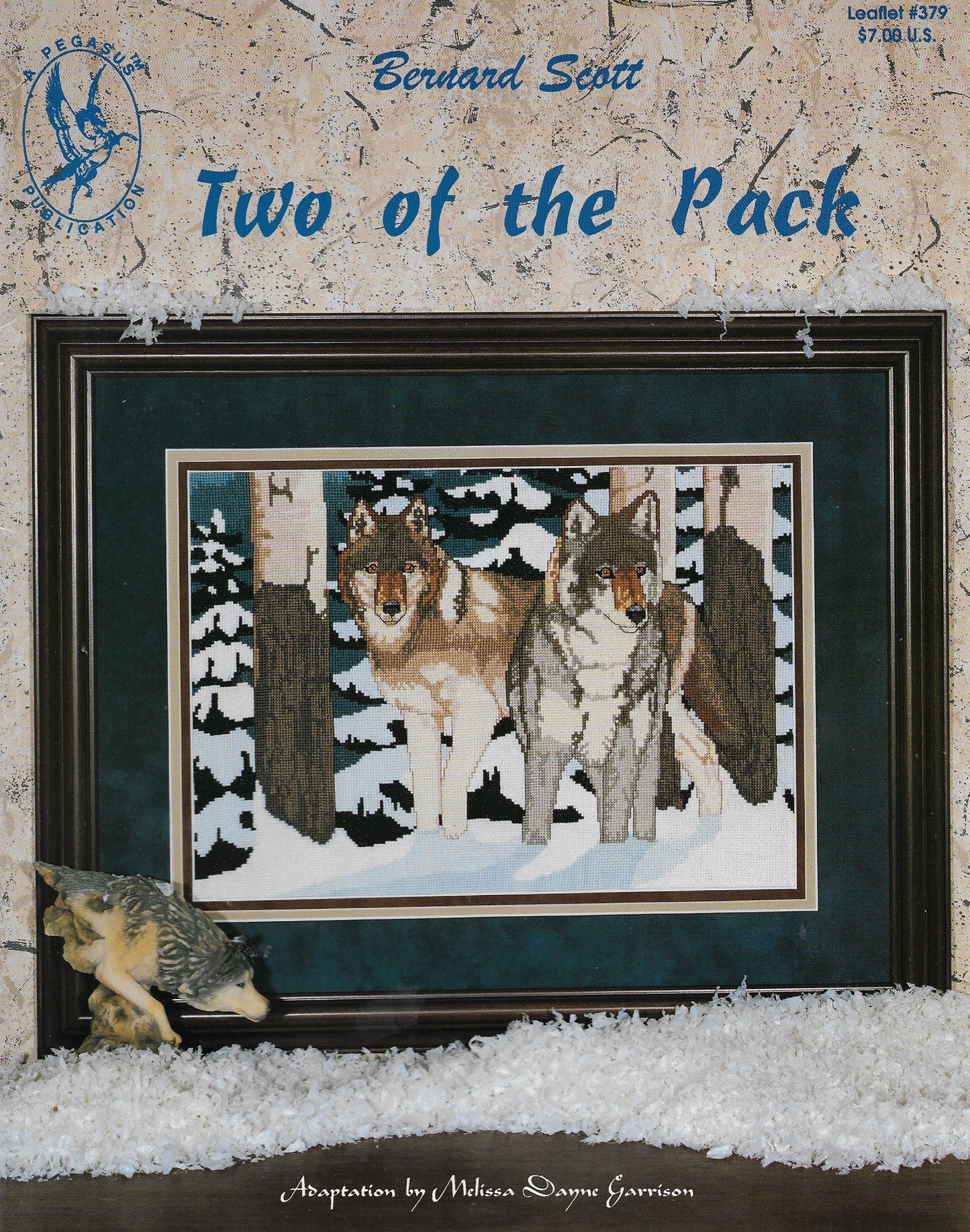 Pegasus Two of the pack Wolf cross stitch pattern