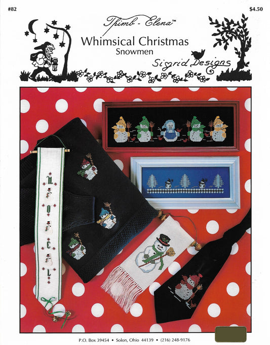 Sigrid Designs Whimsical Christmas Snowmen christmas cross stitch pattern