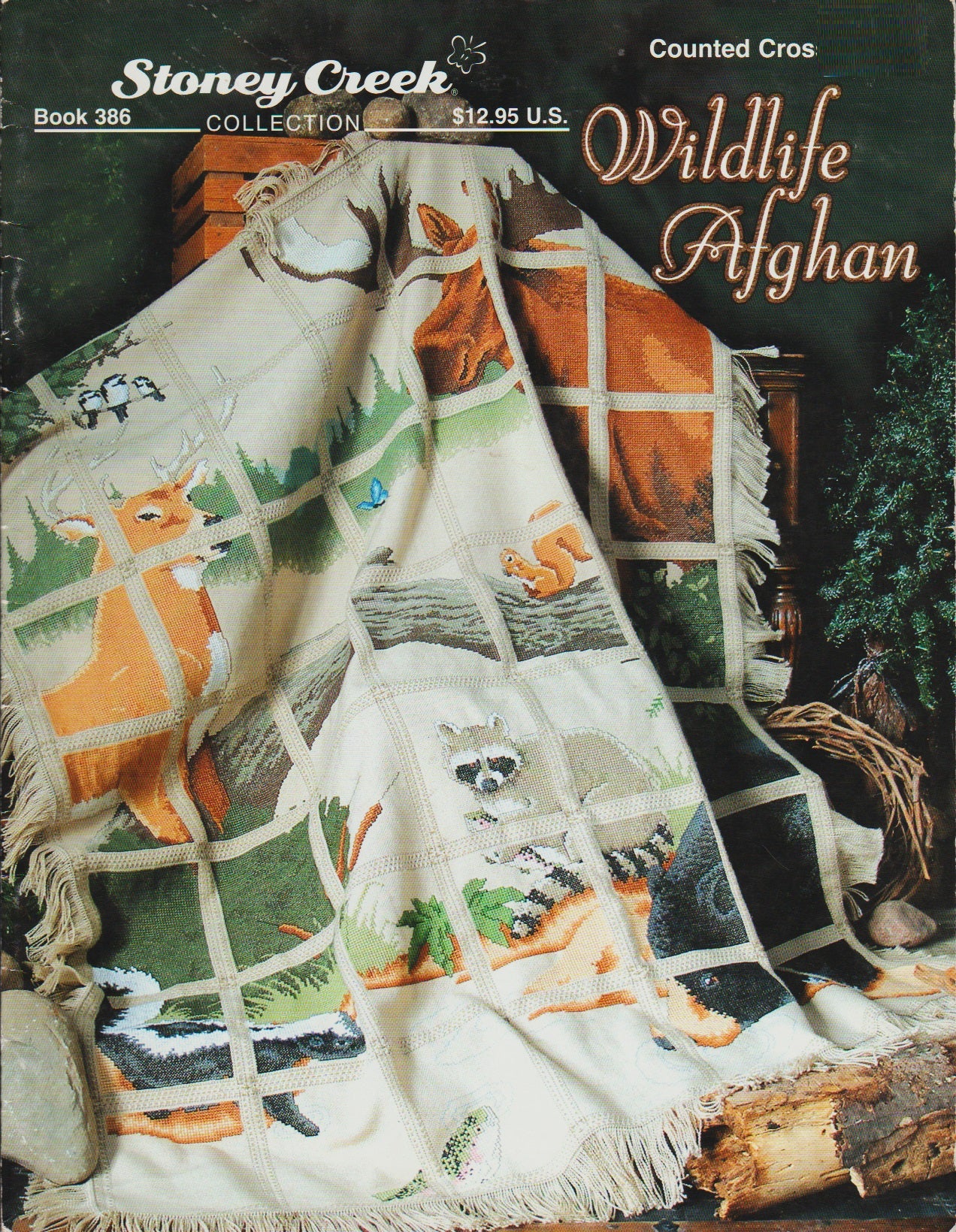 Stoney Creek Wildlife Afghan BK386 cross stitch pattern