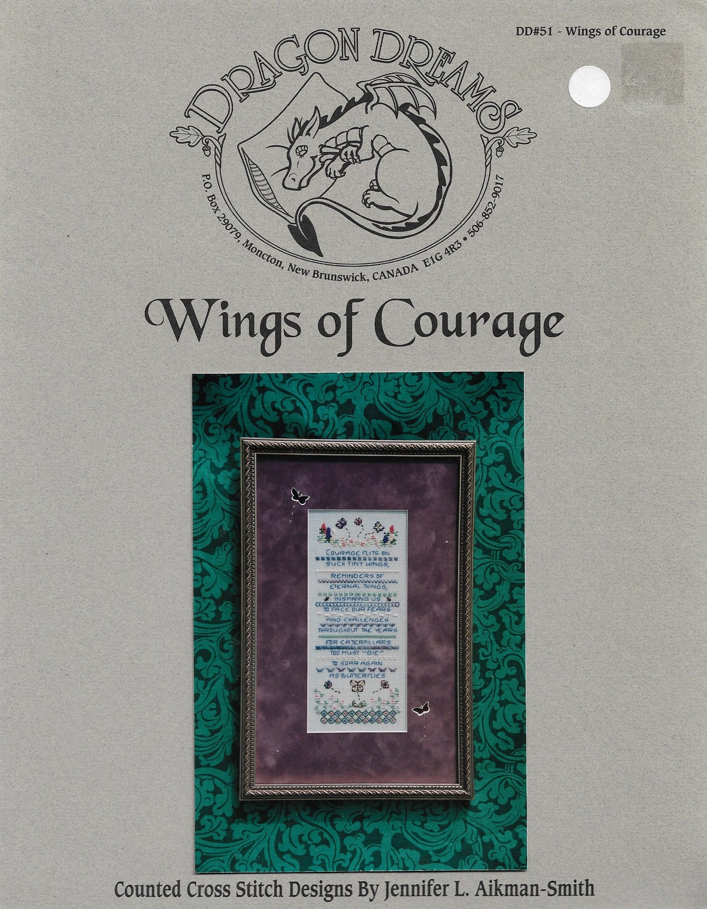 Dragon Dreams Wings of Courage cross stitch pattern