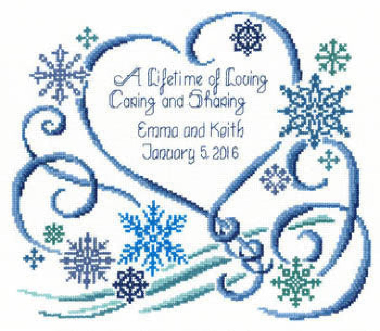 Imaginating Winter Wedding cross stitch pattern