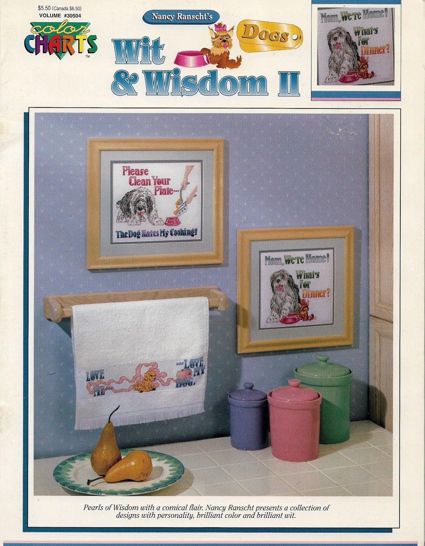 Color Charts Wit & Wisdom II Dogs 30504 Cross stitch pattern
