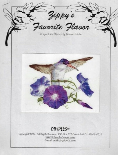 Dimples Zippy's Favorite Flower cross stitch pattern