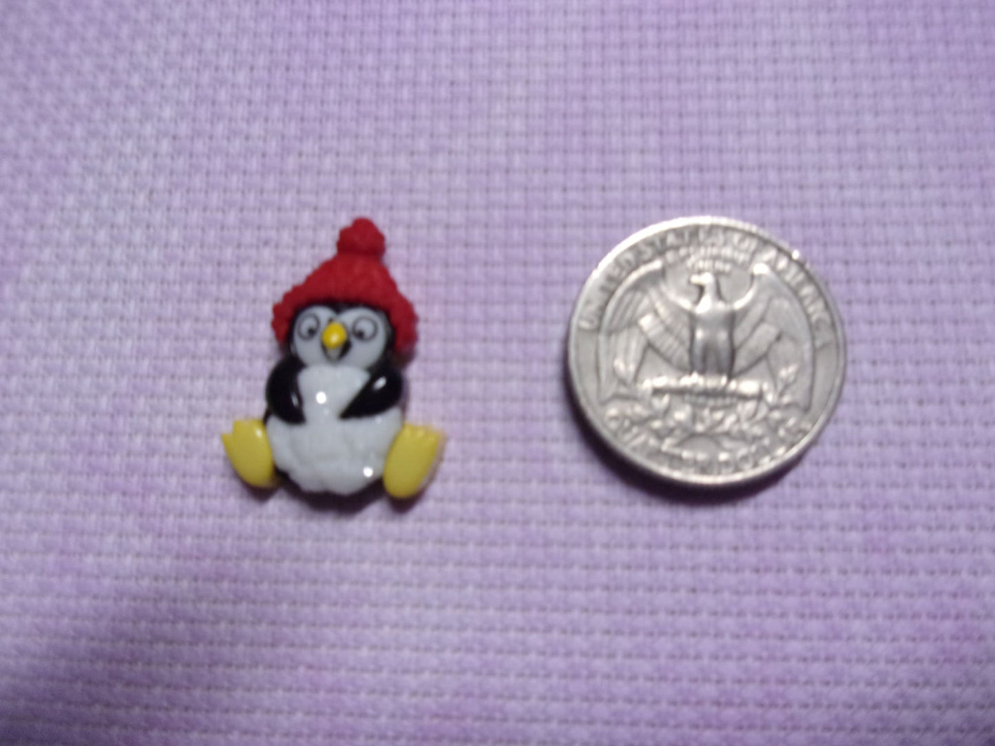 Christmas Penguins Needle Minders Red Hat