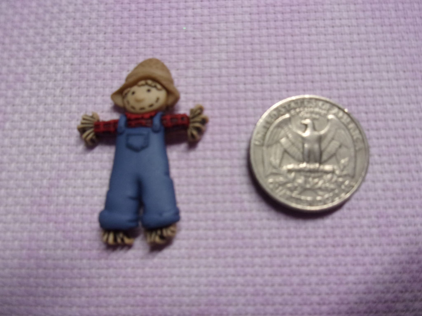 On The Farm Needle Minders Blue Scarecrow