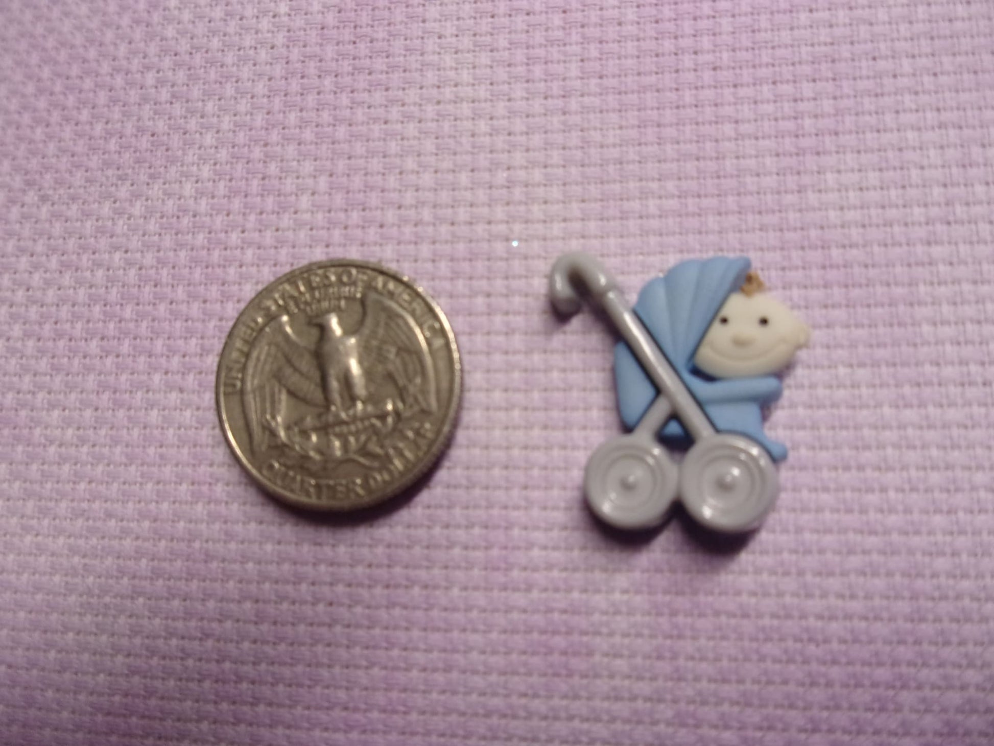 Baby Needle Minders Blue Stroller