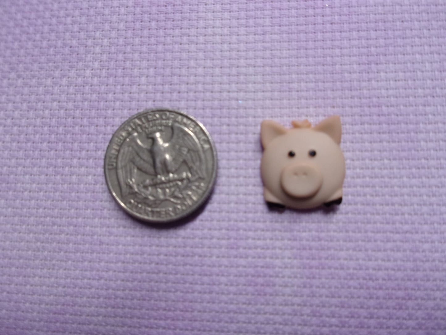 Baby Farm Animal Heads Needle Minders Pig Needle Minders