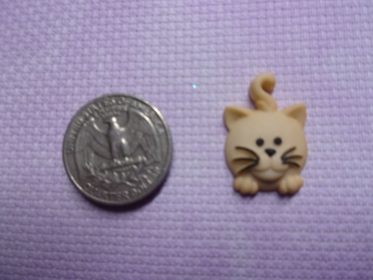 Baby Farm Animal Heads Needle Minders Brown Cat Needle Minders