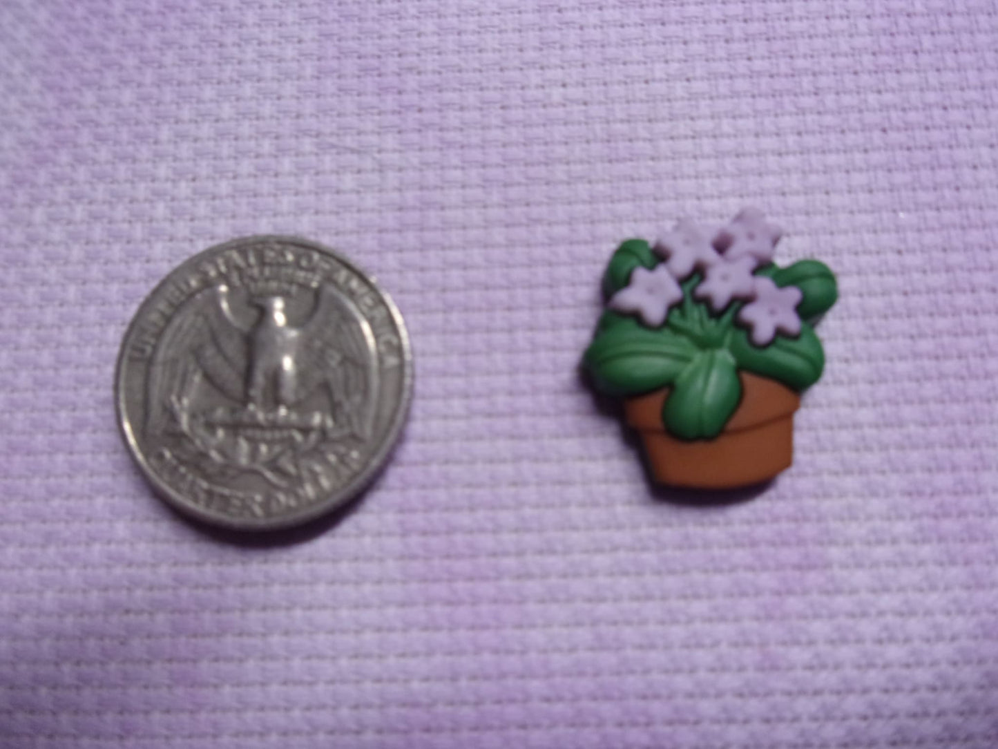 Flower Pots Needle Minders Lavender