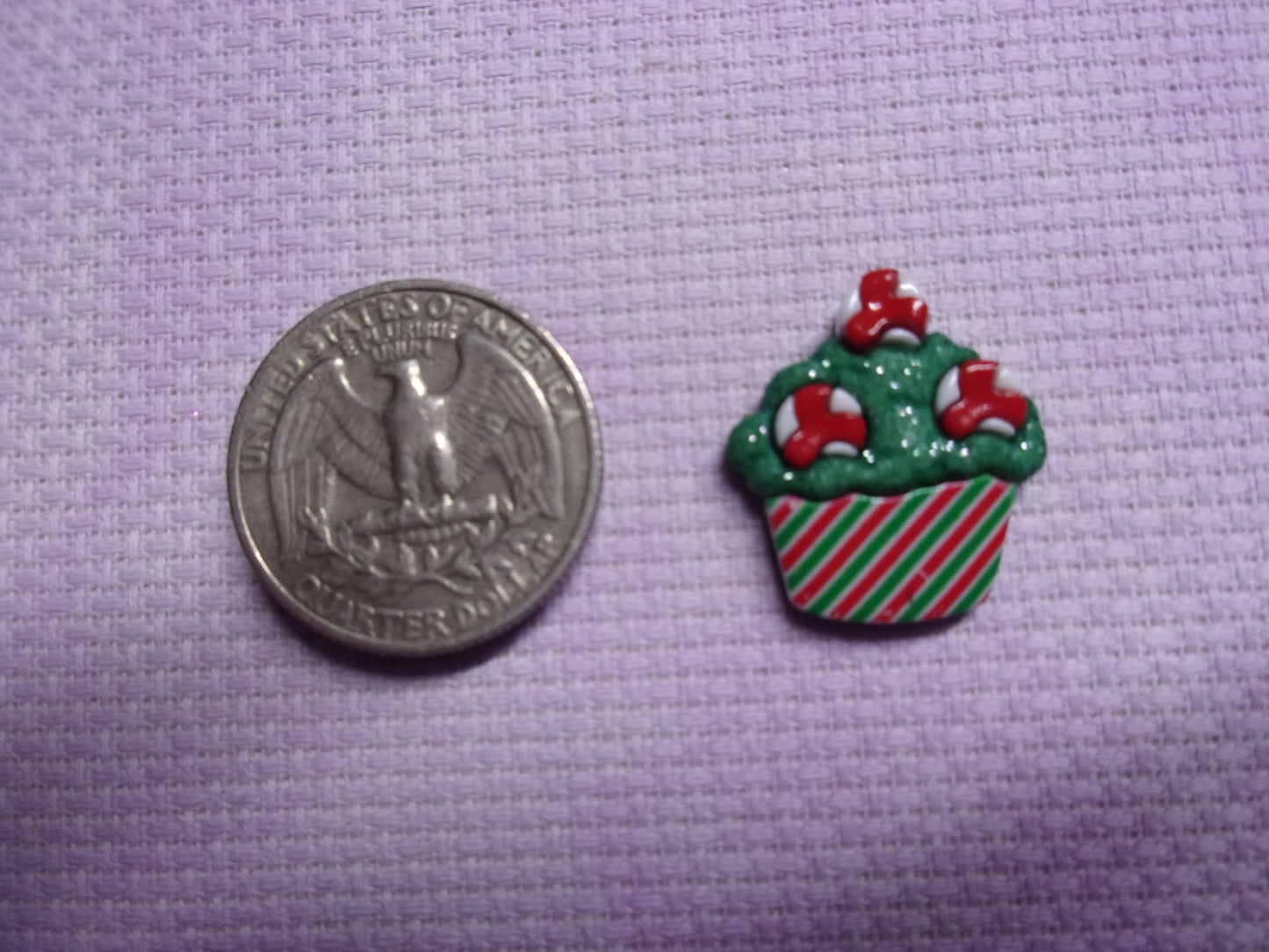 Christmas Cupcakes Needle Minders Peppermint Needle Minders