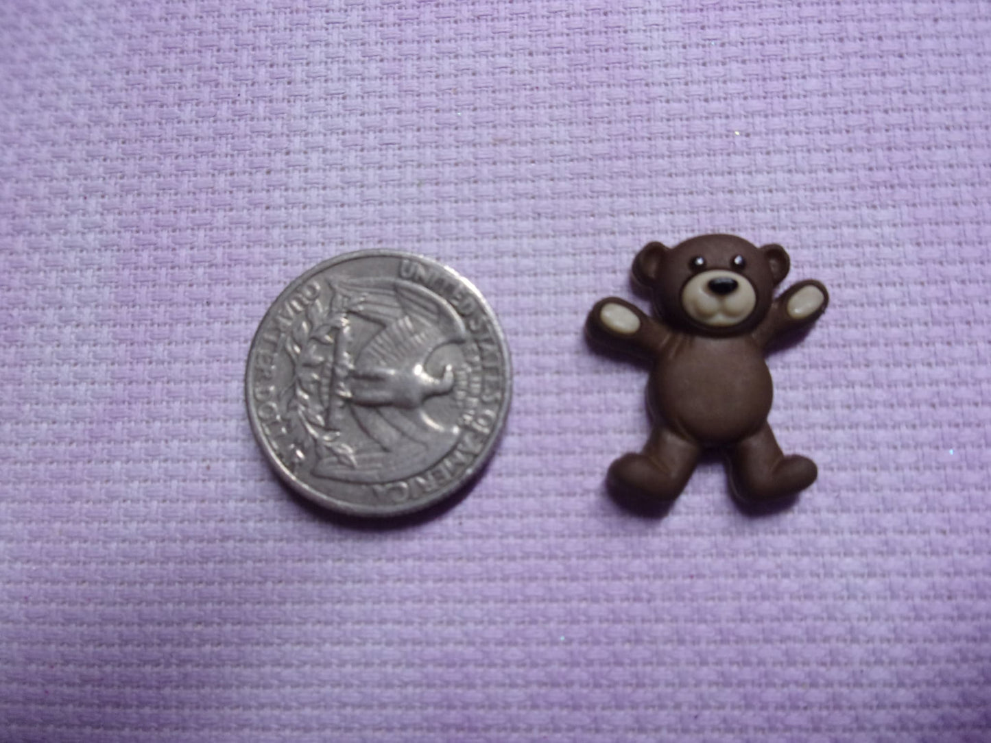 Teddies Needle Minders Brown Arms Up Needle Minders