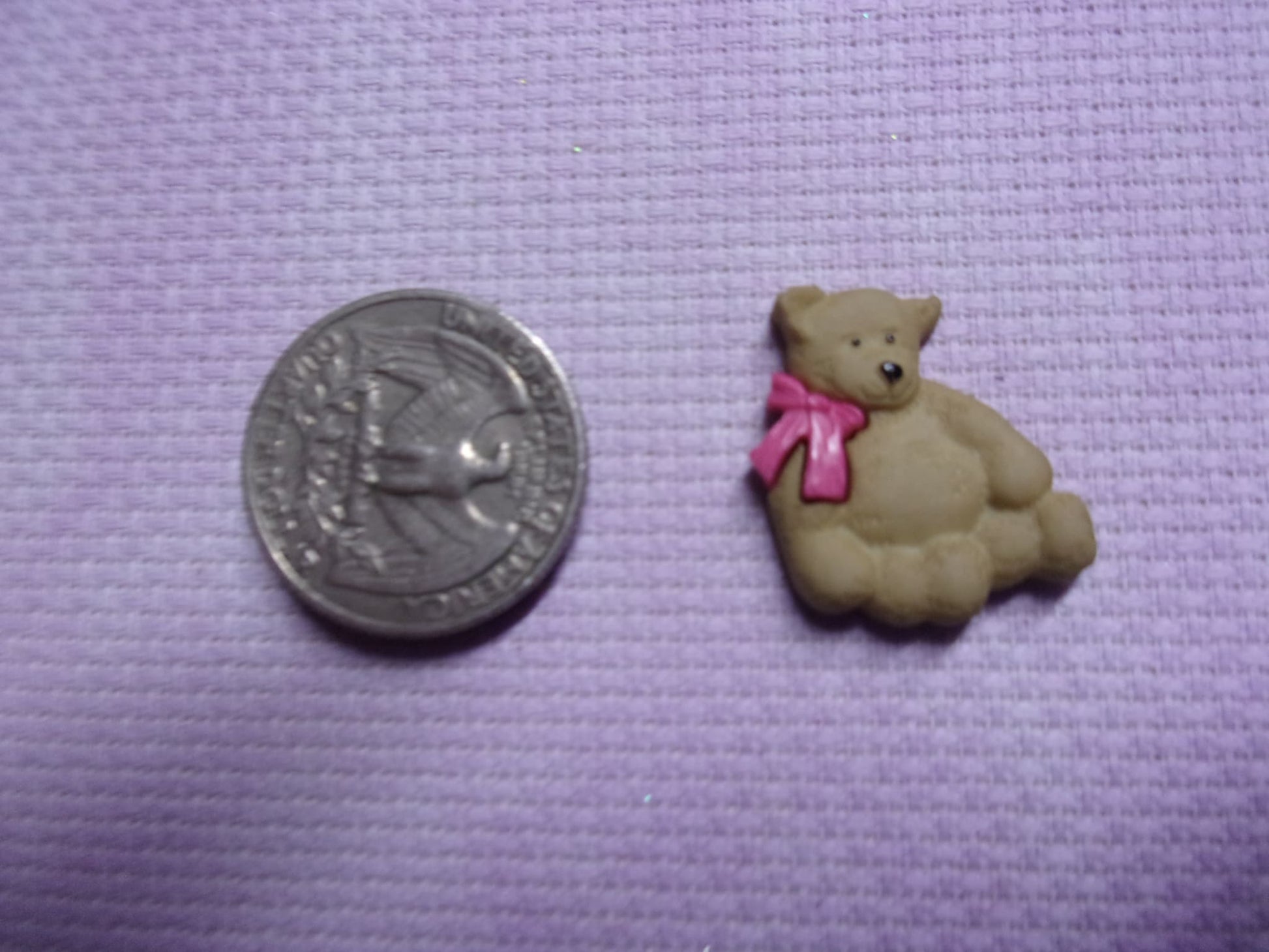 Teddies Needle Minders Pink Bow Needle Minders